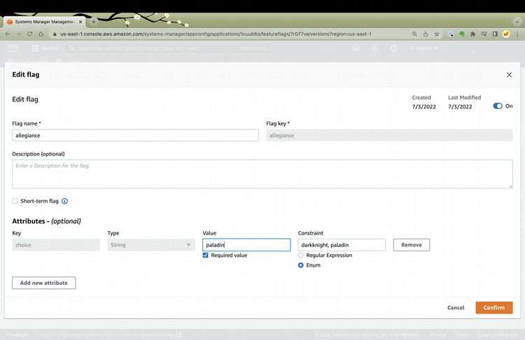 Figure 06: Updating the Feature Flag